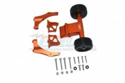GPM Racing MAKX040R-OR | GPM Orange Aluminium Rear Wheelie Bar W/ Wing Mount Set