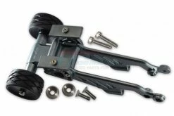 GPM Racing MAO040R-GS | GPM Grey Silver Aluminium Wheelie Bar W/ Wing Mount