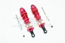 GPM Racing MAS100F-R-OR-BEBK | GPM Red Aluminium ARRMA Senton Complete 100mm Adjustable Shocks W/ Mounting Hardware