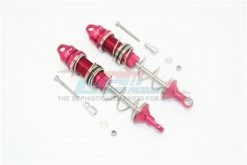 GPM Racing MAT125R-R-S | GPM Red Aluminium 125mm Rear Adjustable Double Spring Shocks 2Pcs