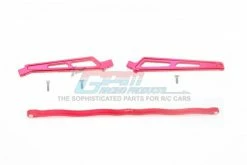 GPM Racing MAT2516FR-R | GPM Red Aluminium ARRMA Talion Centre Chassis Brace Kit 3Pc