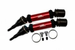 GPM Racing MAVE098FRS-R | GPM Red Carbon Steel & Aluminium Universal CVD Drive Shafts 2Pcs