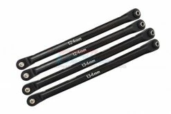 GPM Racing RBX049F-BK | GPM Black Aluminium Front Upper & Lower Chassis Linkages 4Pcs