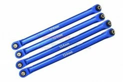 GPM Racing RBX049F-B | GPM Blue Aluminium Axial RBX10 Ryft Front Upper & Lower Chassis Linkages 4Pcs