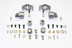 GPM Racing RR019021-5D-GS | GPM Gunmetal Aluminium Axial Bomber Front Hub Carrier & Steering Hub Kit W/ 5 Degree Caster
