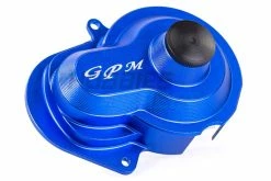 GPM Racing RUS032-B | GPM Blue Aluminium Traxxas Slash 2WD/Stampede 2WD & Rustler Spur Gear Cover