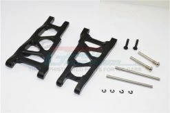 GPM Racing RUS056-BK | GPM Black Aluminium Rear Lower Suspension Arms 2Pcs W/ Hardware