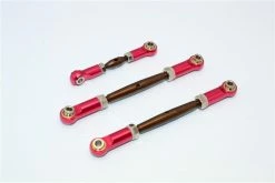 GPM Racing RUS160-ST-OC-BER | GPM Red Aluminium Traxxas Rustler VXL Complete Steel Turnbuckle 3Pcs