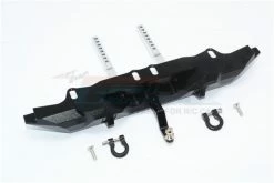 GPM Racing SCX2330RB-BK | GPM Black Aluminium TRX-4 & SCX-10 II Rear Bumper W/ D-Ring & Drop Hitch