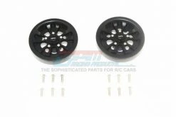 GPM Racing SCX2U8895W-BK | GPM 1.9" Black Spoked Beadlock Rims 2Pcs W/ Hardware