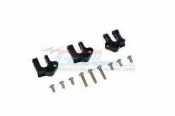 GPM Racing SCX3038BB-BK | GPM Black Aluminium Centre Gearbox Case Mount 3Pcs