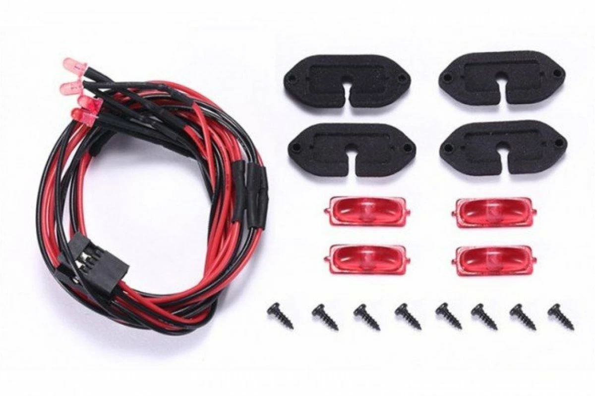 GPM Racing SCX3ZSP12-R | GPM Red SCX10 III Chassis Lights LED Set 4Pcs W/ Hardware