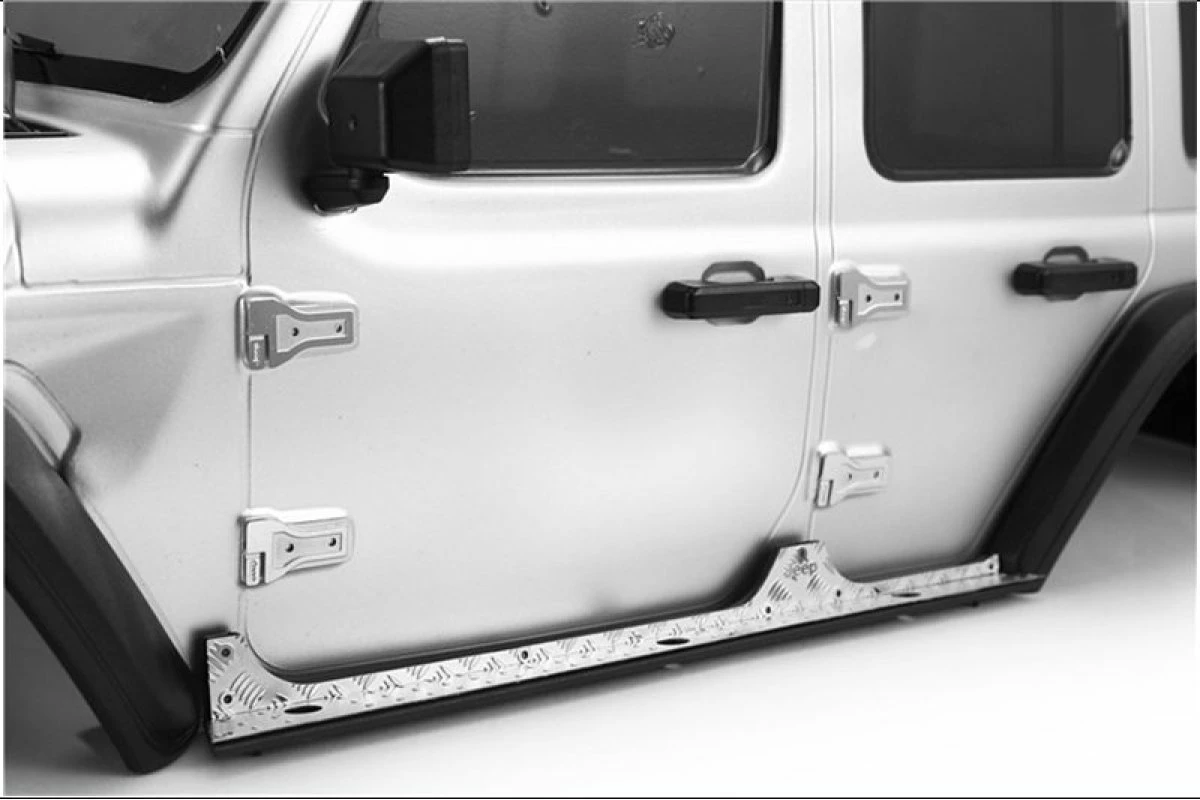 GPM Racing SCX3ZSP2-OC | GPM Silver Stainless Steel Slip Proof Treads Side Step 2Pcs - Image 3