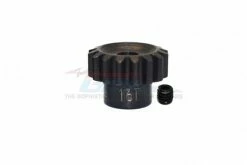 GPM Racing SCX6016TS-BK | GPM High Carbon Steel 16T 1Mod Pinion W/ Grub Screw