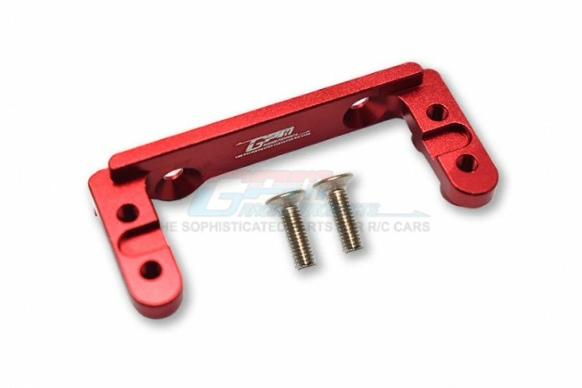 GPM Racing SCX6024B-R | GPM Red Aluminium 2-Speed Transmission Servo Mount - Image 2