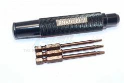 GPM Racing SDS02253MM-BK | GPM Black Aluminium 1/4" Drive 2.0, 2.5 & 3.0mm Hex Set 3Pcs