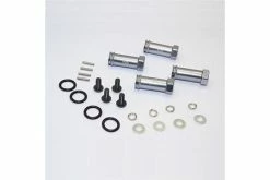 GPM Racing SLA010-+25MM-S | GPM Silver Aluminium Traxxas Slash 4x4 12mm Hex Adaptors W/ +25mm Off-Set