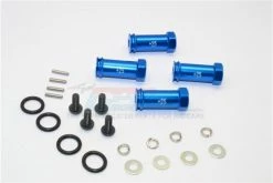 GPM Racing SLA010--25MM-B | GPM Blue Aluminium +25mm Hex Adapters 4Pcs W/ Hardware