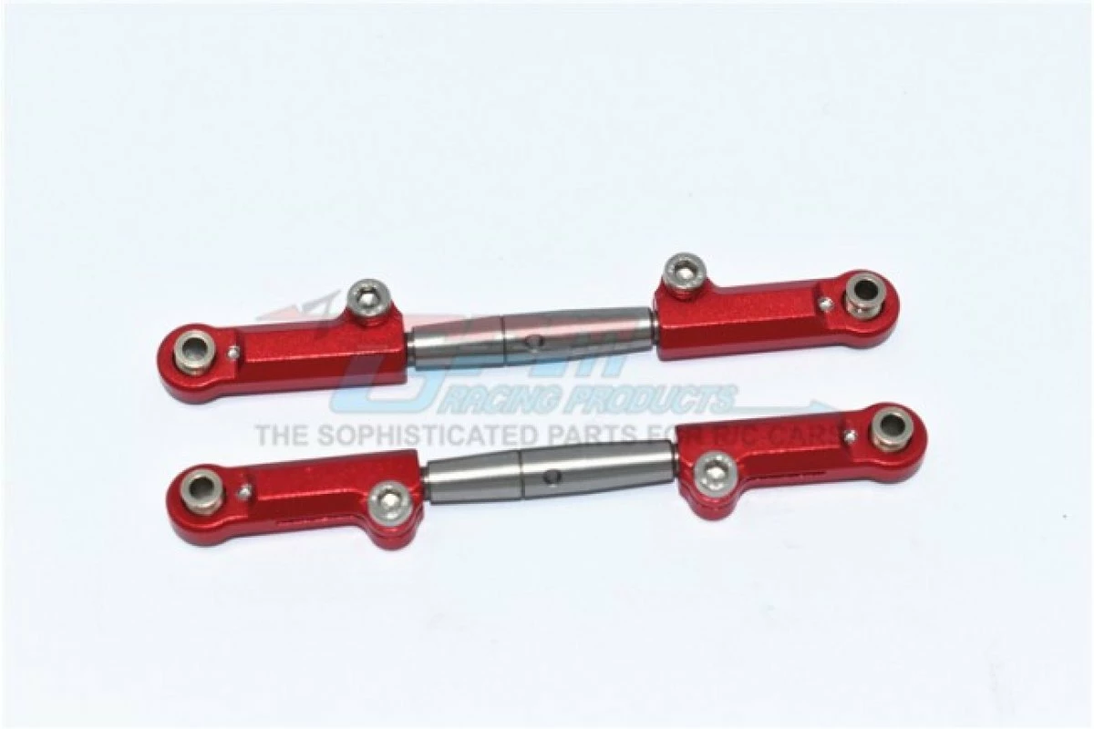 GPM Racing SLA057-R | GPM Red Aluminium Rear Upper Adjustable Turnbuckles 2Pcs