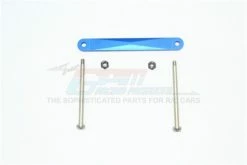 GPM Racing SLA2W008-B | GPM Blue Aluminum Traxxas 2WD Front Suspension Arm Pin Brace W/ Pins