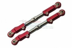 GPM Racing SLE054S-R | GPM Red Aluminium & Stainless Steel Front Upper Arm Tie Rods 2Pcs