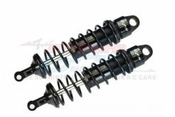 GPM Racing SLE128F-BK-BK | GPM Black Aluminium Sledge 128mm Adjustable Front Shocks 2Pcs W/ 6mm Shafts