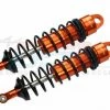 GPM Racing SLE128F-OR-BK | GPM Orange Aluminium Sledge 128mm Adjustable Front Shocks 2Pcs W/ 6mm Shafts