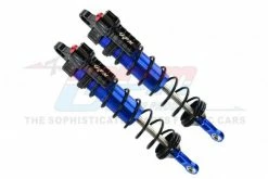 GPM Racing SLE143R-L-B-BK | GPM Blue Aluminium Rear Piggy Back Shocks 143mm