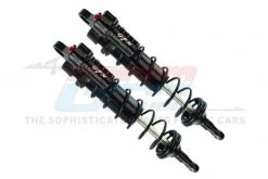 GPM Racing SLE143R-L-BK-BK | GPM Black Aluminium Rear Piggy Back Shocks 143mm