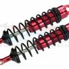 GPM Racing SLE143R-R-BK | GPM Red Aluminium Sledge 143mm Adjustable Rear Shocks 2Pcs W/ 6mm Shafts