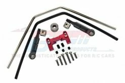 GPM Racing SLE312F-R-R | GPM Red Aluminium Front Or Rear Sway Bar Set