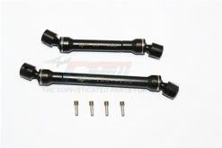GPM Racing SSCX2037FRN-BK | GPM Black Steel Front & Rear Centre Universal CVD Drive Shafts 2Pcs