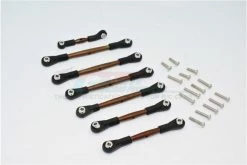 GPM Racing SSLA160LCG-OC-BEBK | GPM Spring Steel Traxxas Slash 4x4 LCG Complete Turnbuckle Set 7Pcs W/ Hardware