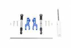 GPM Racing SUDR312FS-B | GPM Blue Aluminium Sway Bar Arms & Stainless Steel Sway Bar & Turnbuckles 5Pcs