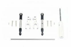 GPM Racing SUDR312FS-S | GPM Silver Aluminium Sway Bar Arms & Stainless Steel Sway Bar & Turnbuckles 5Pcs