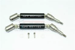 GPM Racing SXO1280FHA-BK | GPM Black Steel & Aluminium Front Universal CVD Drive Shafts 2Pcs
