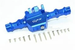 GPM Racing TRX4013-B | GPM Blue Aluminium Rear Gearbox Housing Set For Traxxas TRX-4