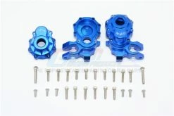 GPM Racing TRX4021-B | GPM Blue Aluminium TRX-4 Front Portal Steering Hub Set 4Pcs