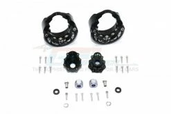 GPM Racing TRX4023A-BK | GPM Black Aluminium Pendulum Portal Axle Weights W/ Outer Portal Hubs 4Pcs