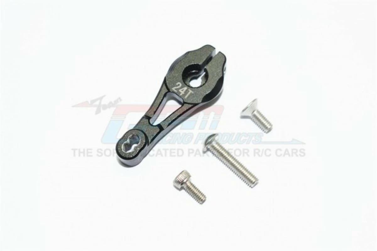 GPM Racing TRX4024T-BK | GPM Black Aluminium 24T Servo Horn