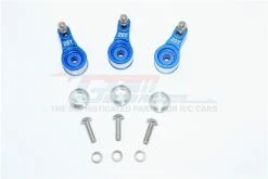 GPM Racing GPM-TRX4025T-S-3-B | GPM Blue Aluminium TRX-4 Servo Horns For Differential Lockers 3Pcs W/ Built In Servo Saver