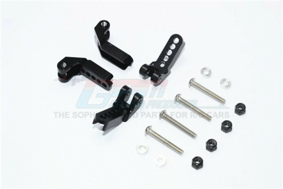 GPM Racing TRX4029FR-BK | GPM Black Aluminium Front & Rear Shock Mounts 4Pcs