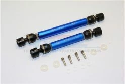 GPM Racing TRX4037SA-B | GPM Blue Steel & Aluminium TRX-4 Centre Front & Rear Drive Shaft Set 2Pc