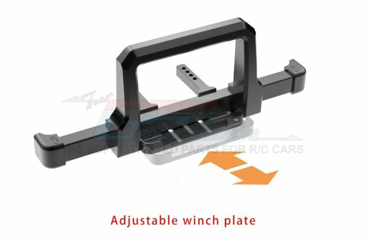 GPM Racing TRX4330FD-BK | GPM Black Aluminium TRX-4 Street Fighter Front Bumper - Image 4