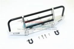 GPM Racing TRX4330FE-S-BK | GPM Silver Aluminium Front Brush Guard Bumper W/ D-Rings