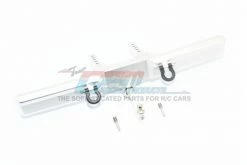 GPM Racing TRX4330RF-S | GPM Silver Aluminium Rear Bumper W/ D-Rings & Drop Hitch Set