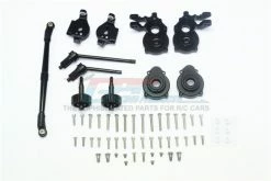 GPM Racing TRX4H100F-BK | GPM Black Aluminium Front Steering & Suspension Performance Upgrade Set