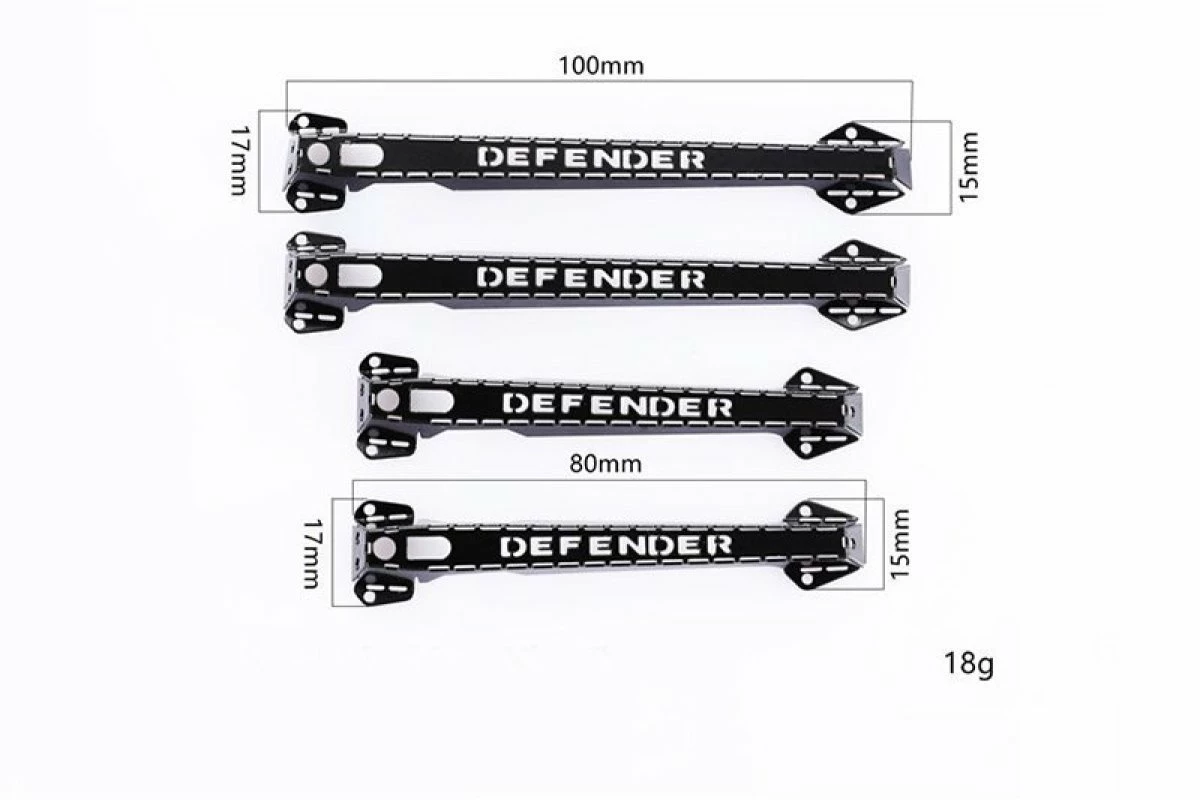 GPM Racing TRX4ZSP10C-BK | GPM Black Stainless Steel TRX-4 Defender Door Handle Set - Image 4