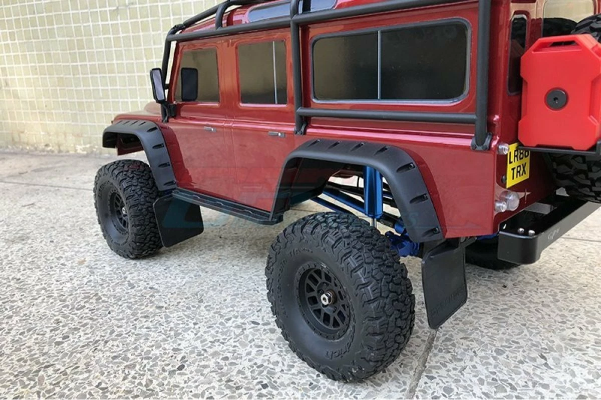 GPM Racing TRX4ZSP16-BK | GPM Black Polyurethane TRX-4 Front & Rear Mud Flap Set - Image 2