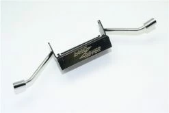 GPM Racing TRX4ZSP32-BK | GPM Silver TRX-4 Fuel Tank & Exhaust Pipe